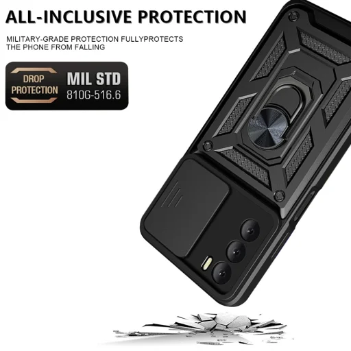  Techsuit - CamShield Sorozat - Oppo A16 / A16s / A54s - Fekete tok - 4