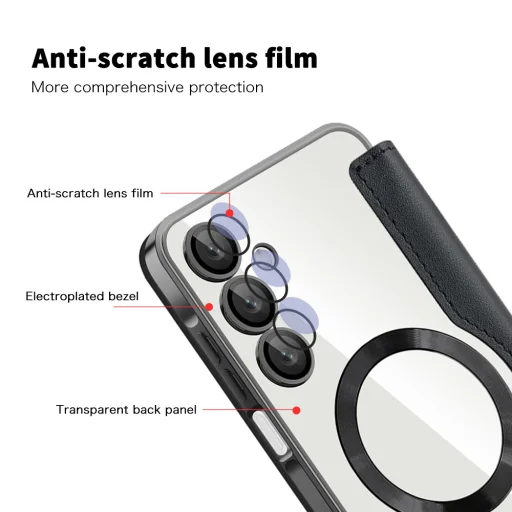  Techsuit - SmartMag Könyvtok - Samsung Galaxy A16 4G / A16 5G - Fekete tok - 3