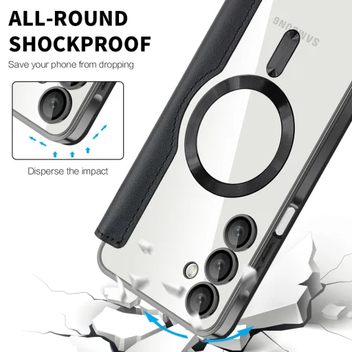  Techsuit - SmartMag Könyvtok - Samsung Galaxy A16 4G / A16 5G - Fekete tok - 4