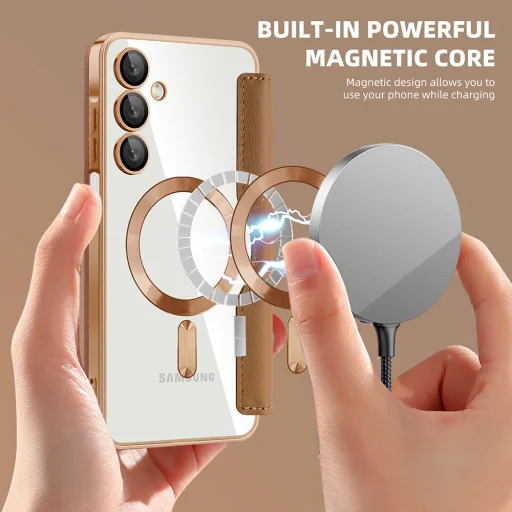  Techsuit - SmartMag Könyv Tok - Samsung Galaxy A16 4G / A16 5G - Barna tok - 6