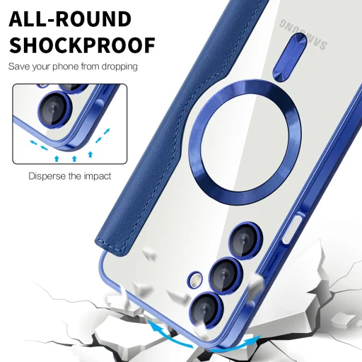  Techsuit - SmartMag könyv típusú tok - Samsung Galaxy A16 4G / A16 5G - Kék - 4