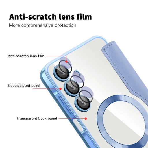  Techsuit - SmartMag könyvtok - Samsung Galaxy A16 4G / A16 5G - Világoskék tok - 3