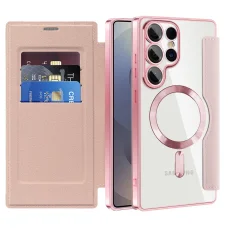  Samsung Galaxy S25 Ultra Rózsaszín Techsuit SmartMag Könyvtok