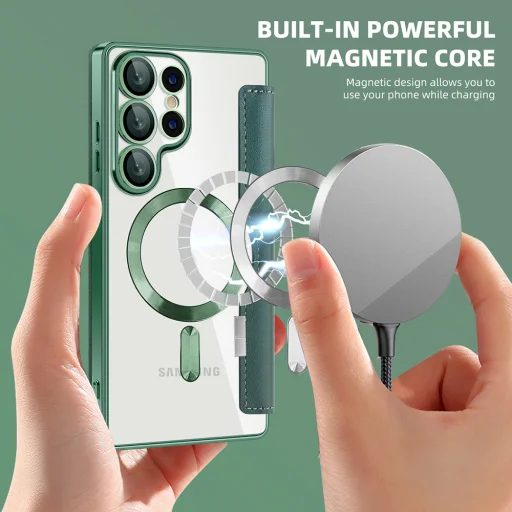  Samsung Galaxy S25 Ultra Zöld Techsuit SmartMag Könyvtok - 6