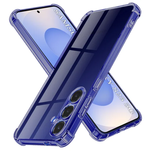  Techsuit - Ütésálló átlátszó szilikon tok - Samsung Galaxy S25 - Füstfekete - 1