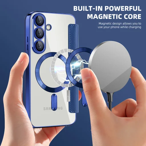  Techsuit - SmartMag Könyvtok - Samsung Galaxy S25 Plus - Kék tok - 6