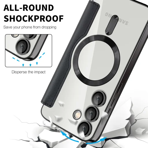  Techsuit - SmartMag könyv tok - Samsung Galaxy S23 - Fekete - 4