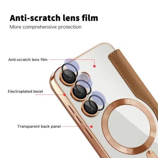  Techsuit - SmartMag Könyvtok - Samsung Galaxy S23 - Barna tok - 3