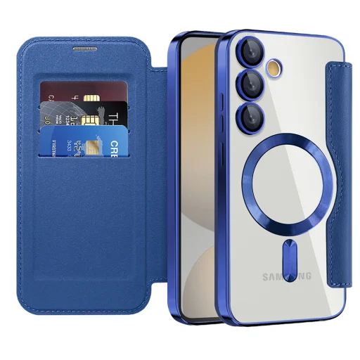  Techsuit - SmartMag könyvtok - Samsung Galaxy S24 FE - Kék tok - 1