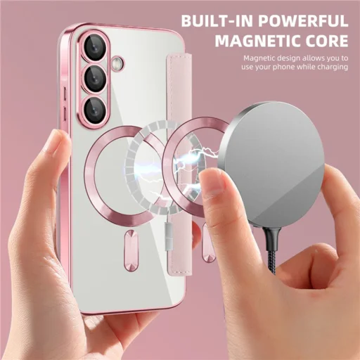  Techsuit - SmartMag Könyvtok - Samsung Galaxy A36 5G - Rózsaszín tok - 6