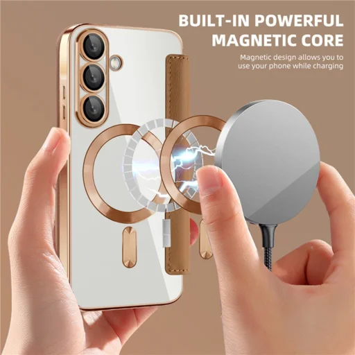  Techsuit - SmartMag könyvtok - Samsung Galaxy A36 5G - Barna tok - 6