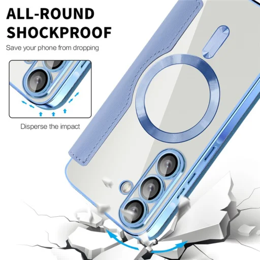  Techsuit - SmartMag Könyvtok - Samsung Galaxy A36 5G - Világoskék tok - 4