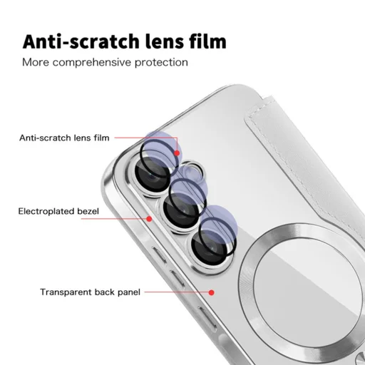  Techsuit - SmartMag Könyv Tok - Samsung Galaxy A36 5G - Szürke tok - 3