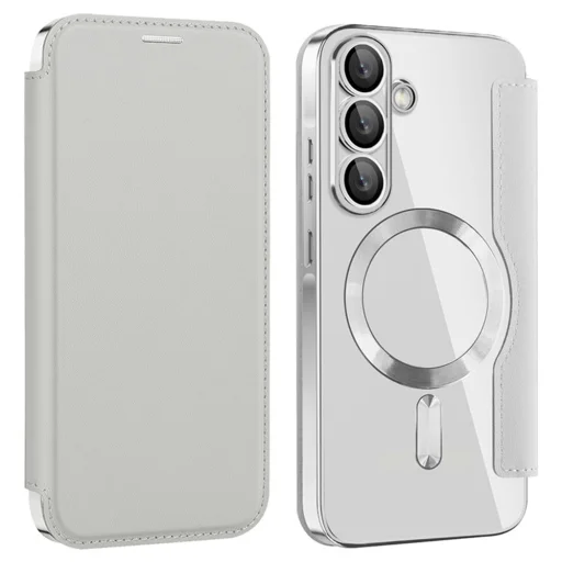  Techsuit - SmartMag Könyv Tok - Samsung Galaxy A36 5G - Szürke tok - 2