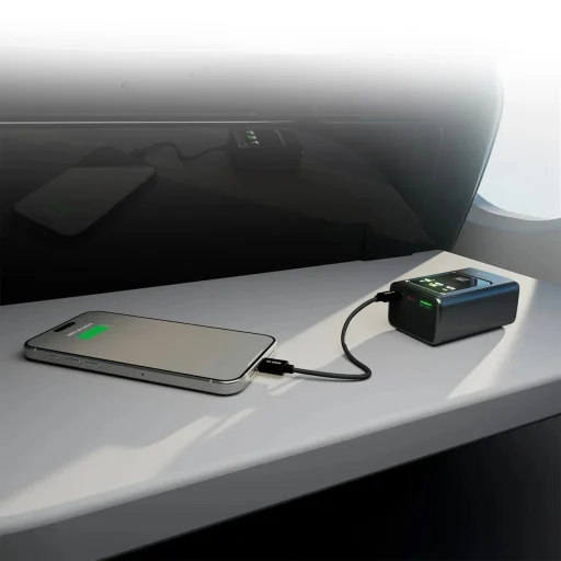 Powerbank SBS 10000mAh PD 35W LCD kijelzővel - szürke - 9