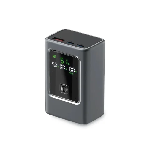 Powerbank SBS 10000mAh PD 35W LCD kijelzővel - szürke - 1