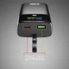 SBS 10000mAh PD 20W Powerbank, LCD kijelzős beépített USB-C kábellel - Szürke thumbnail