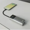 SBS 10000mAh PD 20W Powerbank, LCD kijelzős beépített USB-C kábellel - Szürke thumbnail