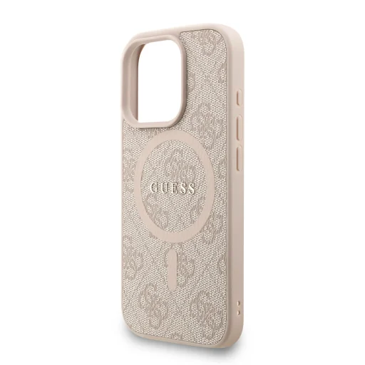  iPhone 16 Pro Pink Guess PU Leather 4G Colored Ring Strap MagSafe tok - 4