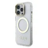  iPhone 16 Pro Max Átlátszó Guess IML Arany Keretes Állványos Kamera Keret MagSafe Tok thumbnail