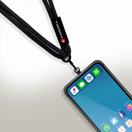 FORCELL F-DESIGN S10X165 állítható hosszúságú (max 82,5 cm a hurkon) crossbody telefon pánt fekete - 4