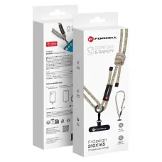 FORCELL F-DESIGN S10X165 állítható hosszúságú (max 82,5cm a hurokban) nyakba akasztható telefontartó pánt zöld rózsaszín lila