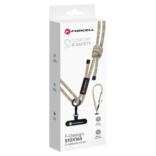 FORCELL F-DESIGN S10X165 állítható hosszúságú (max 82,5cm a hurokban) nyakba akasztható telefontartó pánt zöld rózsaszín lila - 5