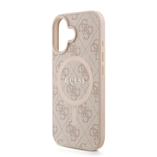  iPhone 16 Pink Guess PU bőr 4G Színes Gyűrűs Pánt MagSafe Tok - 4