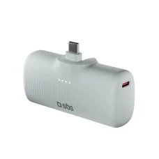 SBS EcoPower 5000 mAh 10W Powerbank beépített USB-C porttal - Szürke