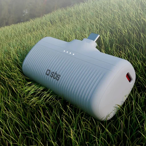 SBS EcoPower 5000 mAh 10W Powerbank beépített USB-C porttal - Szürke - 6