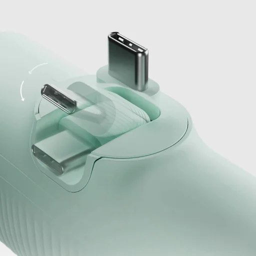 SBS EcoPower 5000 mAh 10W Powerbank beépített USB-C porttal - Zöld - 4