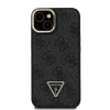  iPhone 14 Fekete Guess PU 4G Strass Triangle Logo Stand Camera Frame MagSafe tok - 3