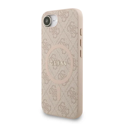 iPhone 16e Pink Guess PU Bőr 4G Színes Gyűrűs Pánt MagSafe tok - 2