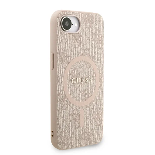  iPhone 16e Pink Guess PU Bőr 4G Színes Gyűrűs Pánt MagSafe tok - 3