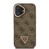  iPhone 16 Barna Guess PU 4G Strass Triangle Logo Stand Camera Frame MagSafe tok thumbnail