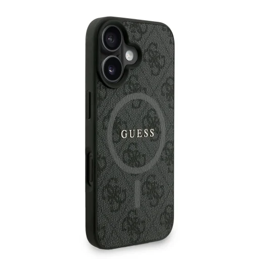  iPhone 16 Fekete Guess PU bőr 4G színes gyűrűs pánt MagSafe tok - 3