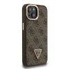  iPhone 14 Barna Guess PU 4G Strass Triangle Logo Stand Camera Frame MagSafe tok - 4