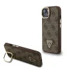  iPhone 14 Barna Guess PU 4G Strass Triangle Logo Stand Camera Frame MagSafe tok - 1