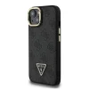  iPhone 14 Fekete Guess PU 4G Strass Triangle Logo Stand Camera Frame MagSafe tok - 2