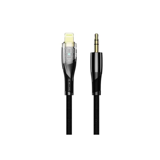 JELLICO kábel B21 Lightning - JACK 3.5MM 1.2M Fekete - 2