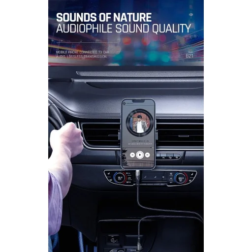 JELLICO kábel B21 Lightning - JACK 3.5MM 1.2M Fekete - 4