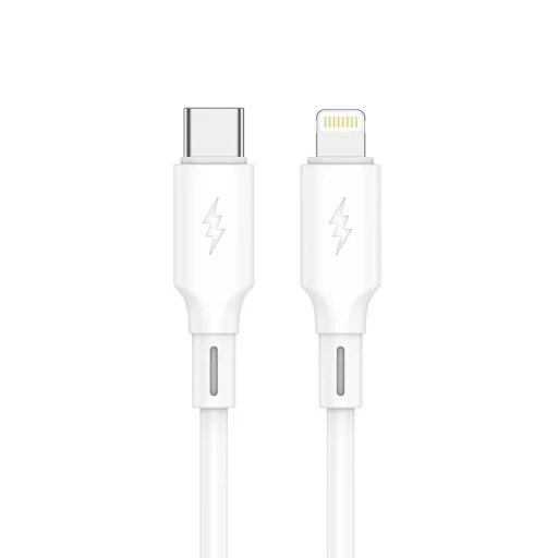 JELLICO kábel B24 USB-C - Lightning PD 30W 1M Fehér - 2