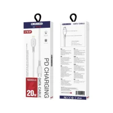 JELLICO kábel KDS-30 USB-C - Lightning PD 20W 1M Fehér