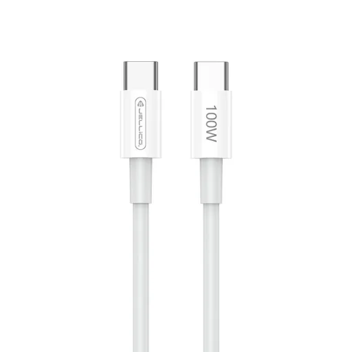 JELLICO kábel B22 USB-C - USB-C PD 100W 1M fehér - 2