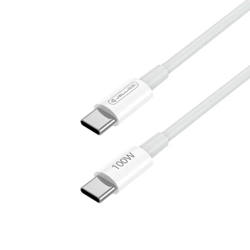 JELLICO kábel B22 USB-C - USB-C PD 100W 1M fehér - 3