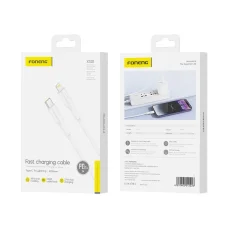 FONENG kábel XS01 USB-C - Lightning PD 27W 1M Fehér