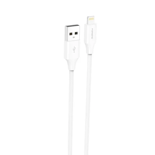 FONENG X63 Lightning USB kábel 2.1A 1M Fehér - 2