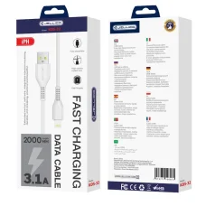 JELLICO kábel KDS-32 Lightning USB 3.1A 2M Fehér