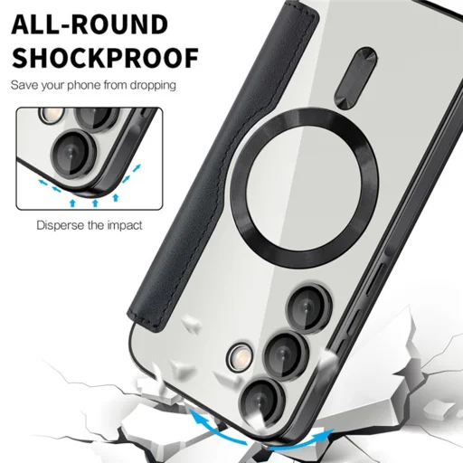  Techsuit - SmartMag Könyv Tok - Samsung Galaxy A55 5G - Fekete tok - 4