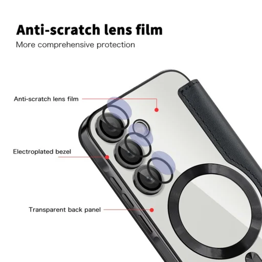  Techsuit - SmartMag Könyv Tok - Samsung Galaxy A55 5G - Fekete tok - 5